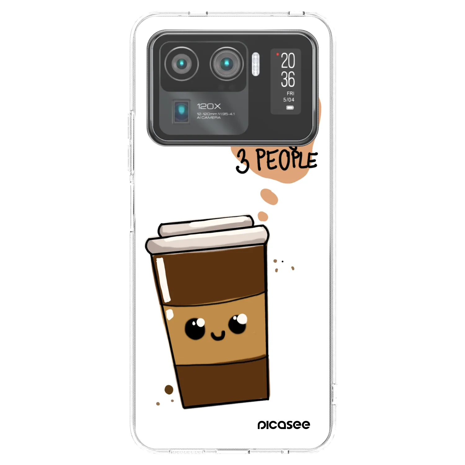 Picasee silikonska prozirna maskica za Xiaomi Mi 11 Ultra - Cute coffee