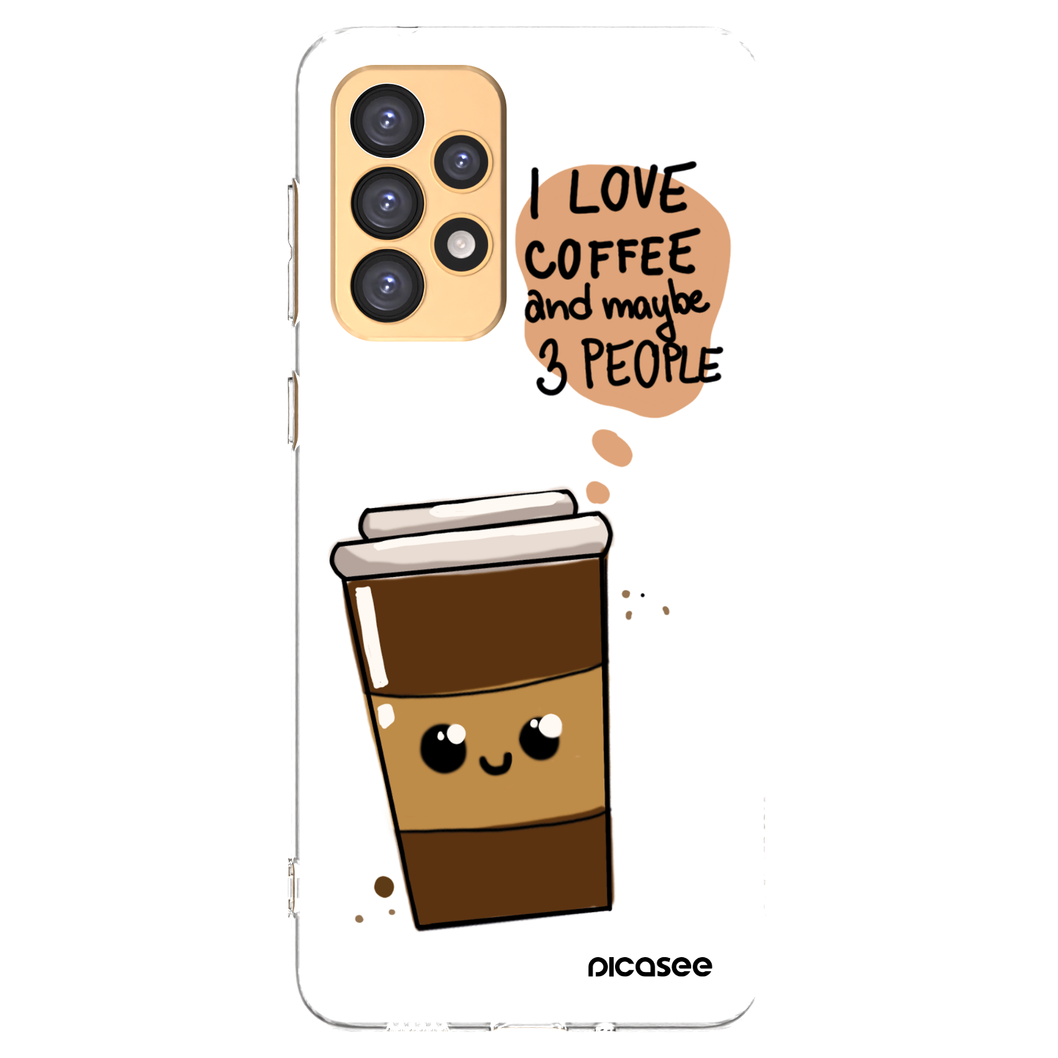 Picasee silikonska prozirna maskica za Samsung Galaxy A33 5G A336 - Cute coffee