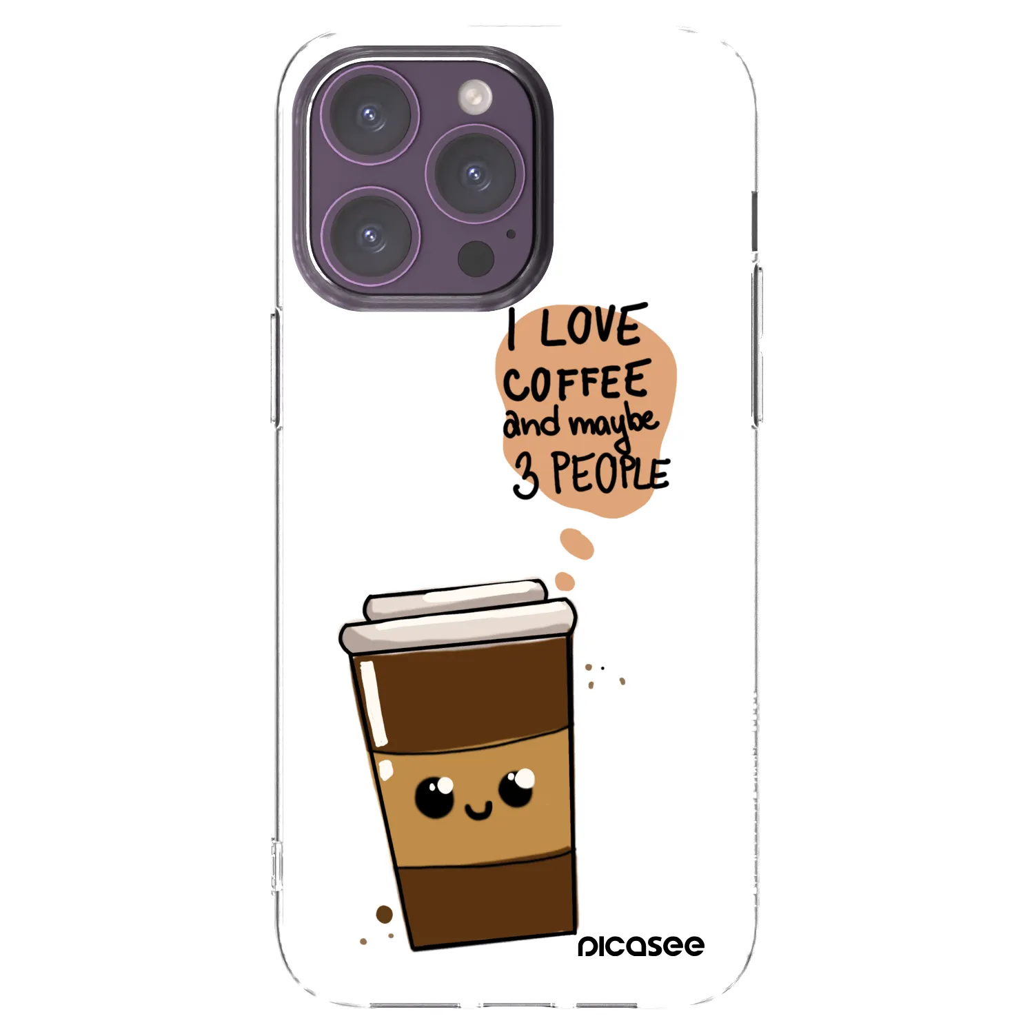 Picasee silikonska prozirna maskica za Apple iPhone 14 Pro Max - Cute coffee