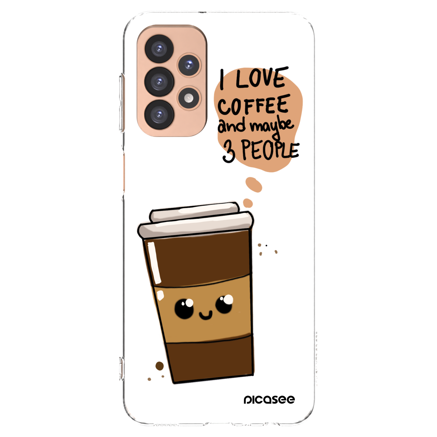 Picasee silikonska prozirna maskica za Samsung Galaxy A23 A236B 5G - Cute coffee