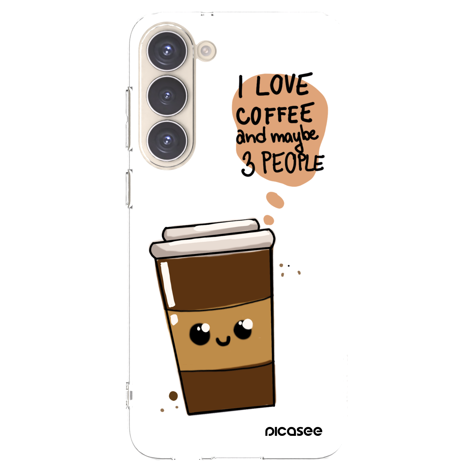Picasee silikonska prozirna maskica za Samsung Galaxy S23+ 5G - Cute coffee
