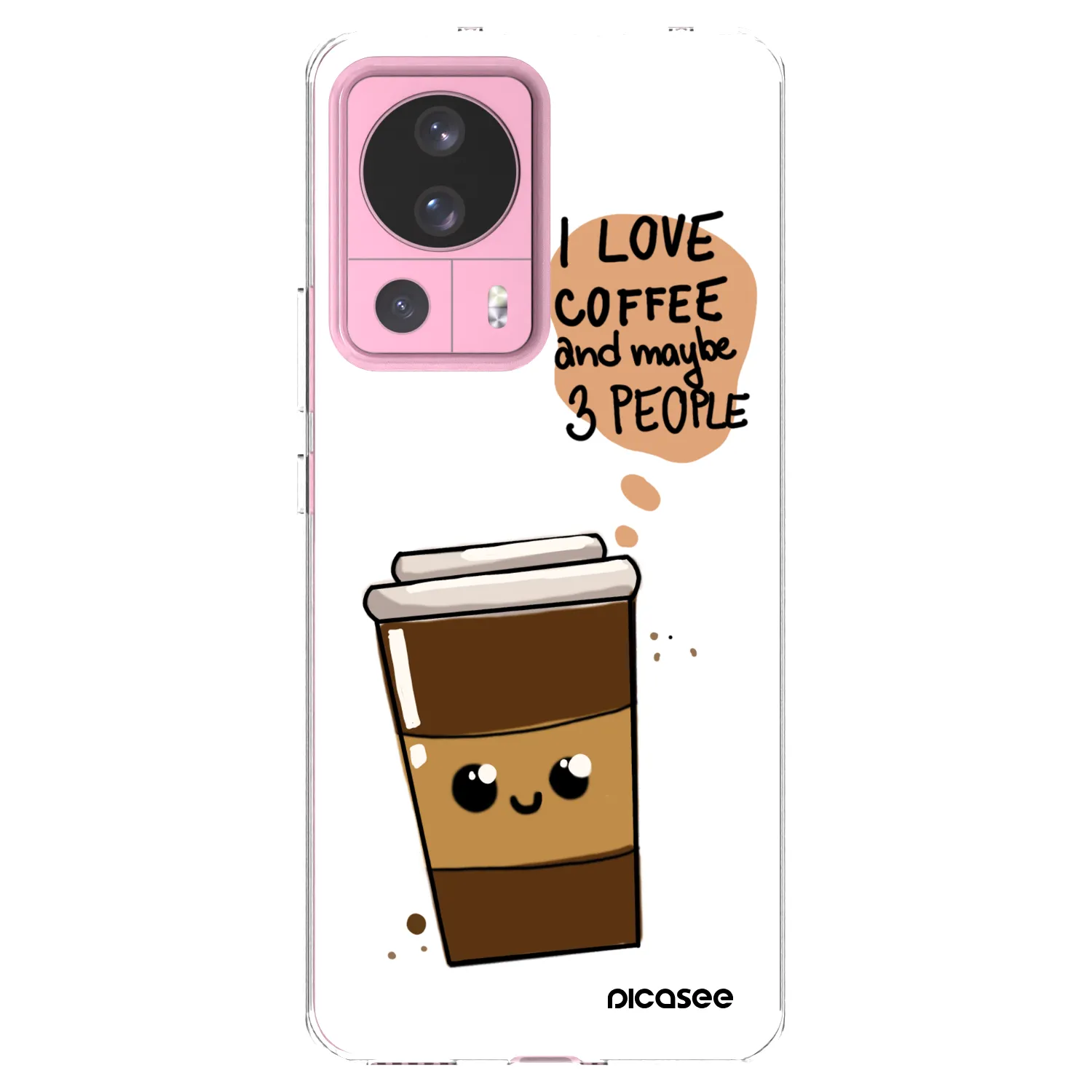 Picasee silikonska prozirna maskica za Xiaomi 13 Lite - Cute coffee