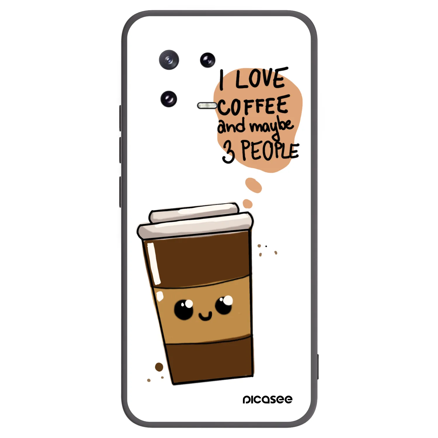 Picasee crna silikonska maskica za Xiaomi 13 Pro - Cute coffee