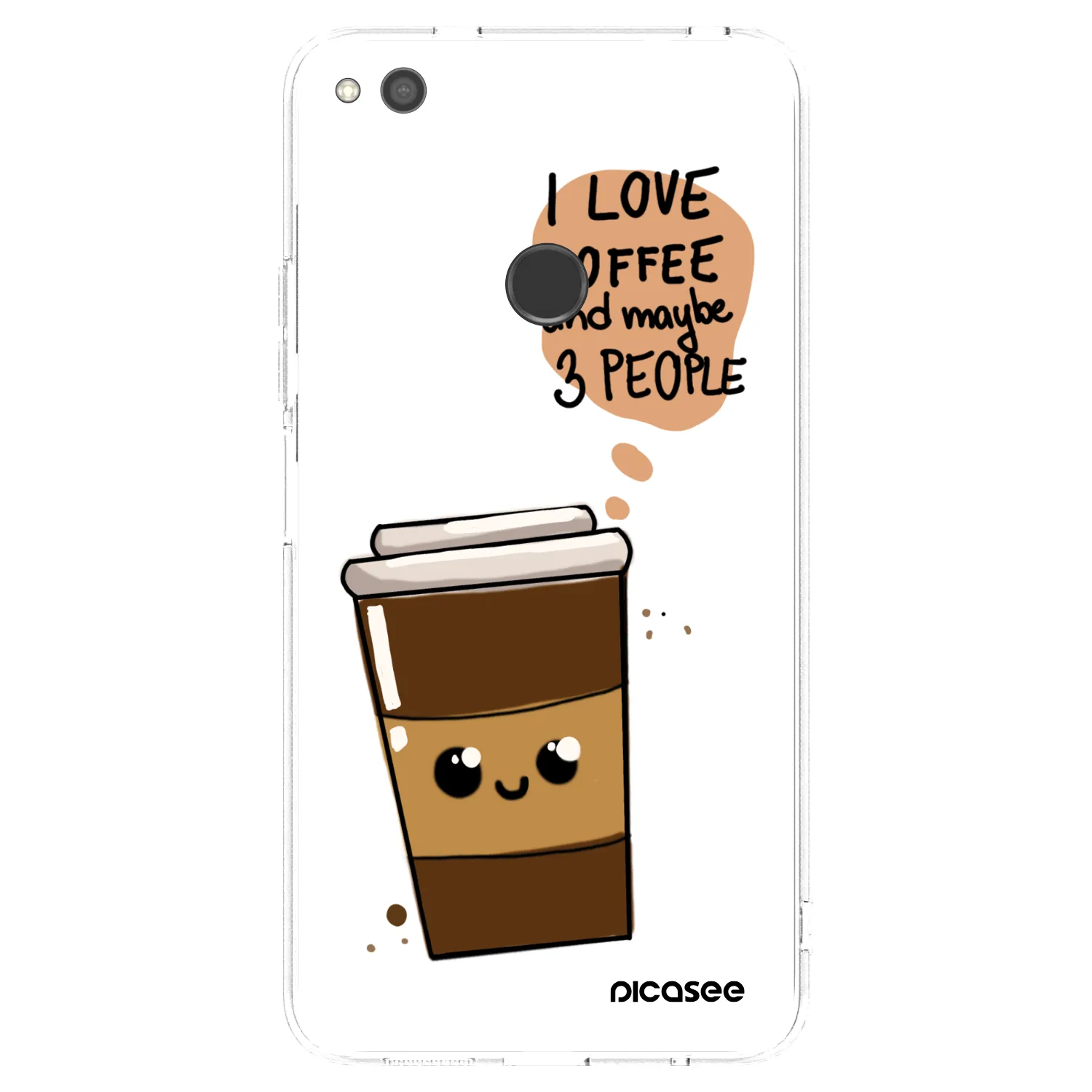 Picasee silikonska prozirna maskica za Huawei P9 Lite 2017 - Cute coffee