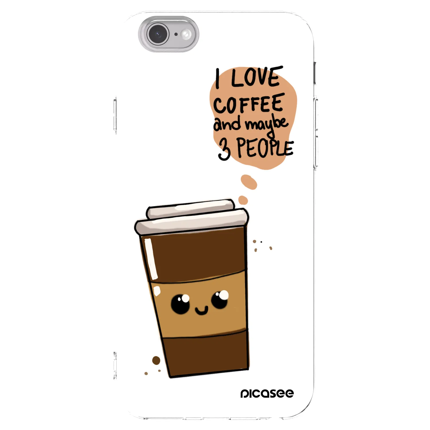 Picasee silikonska prozirna maskica za Apple iPhone 6/6S - Cute coffee