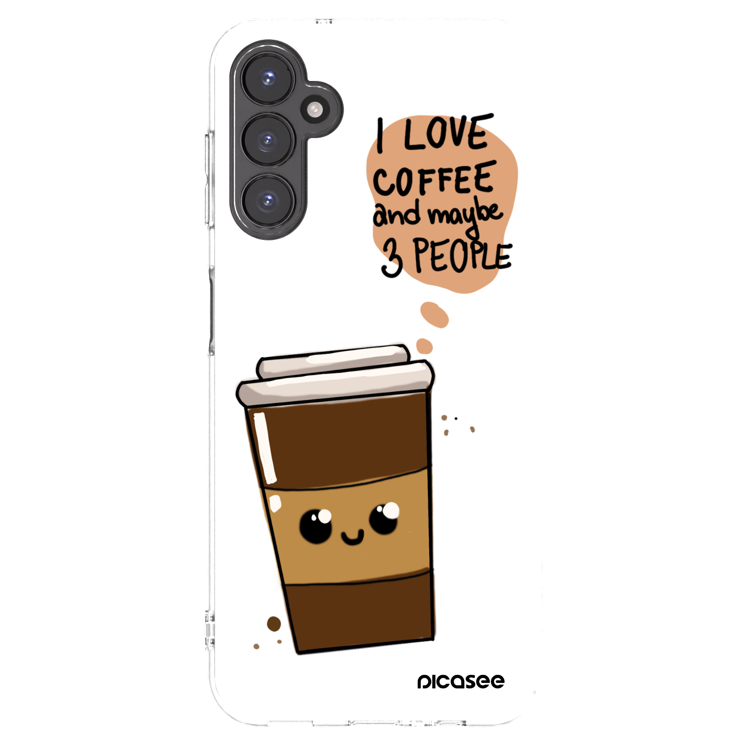 Picasee silikonska prozirna maskica za Samsung Galaxy A14 5G A146P - Cute coffee
