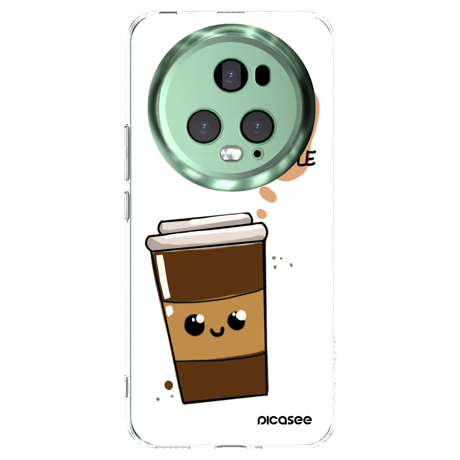Picasee silikonska prozirna maskica za Honor Magic5 Pro - Cute coffee