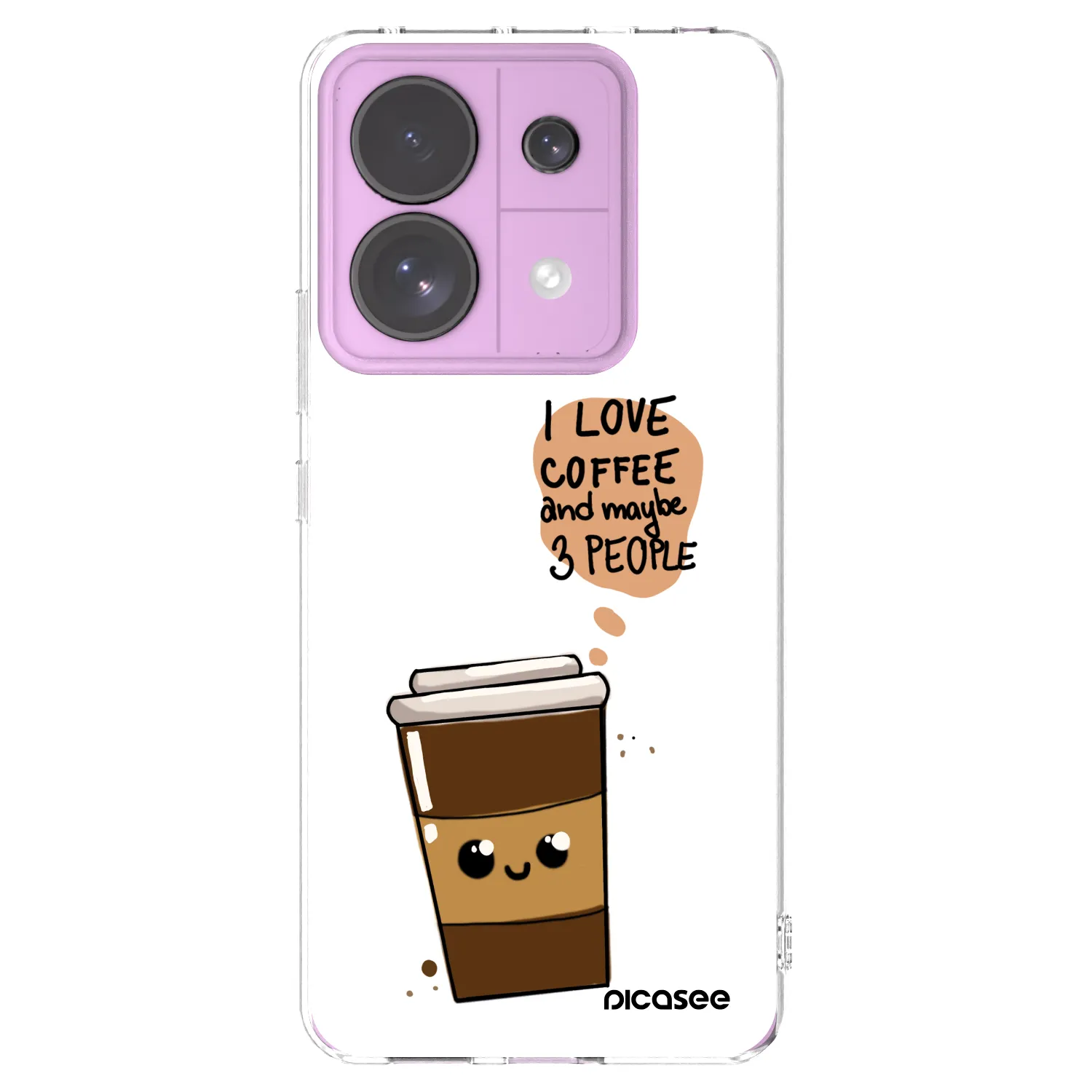 Picasee silikonska prozirna maskica za Xiaomi Redmi Note 13 Pro 5G - Cute coffee