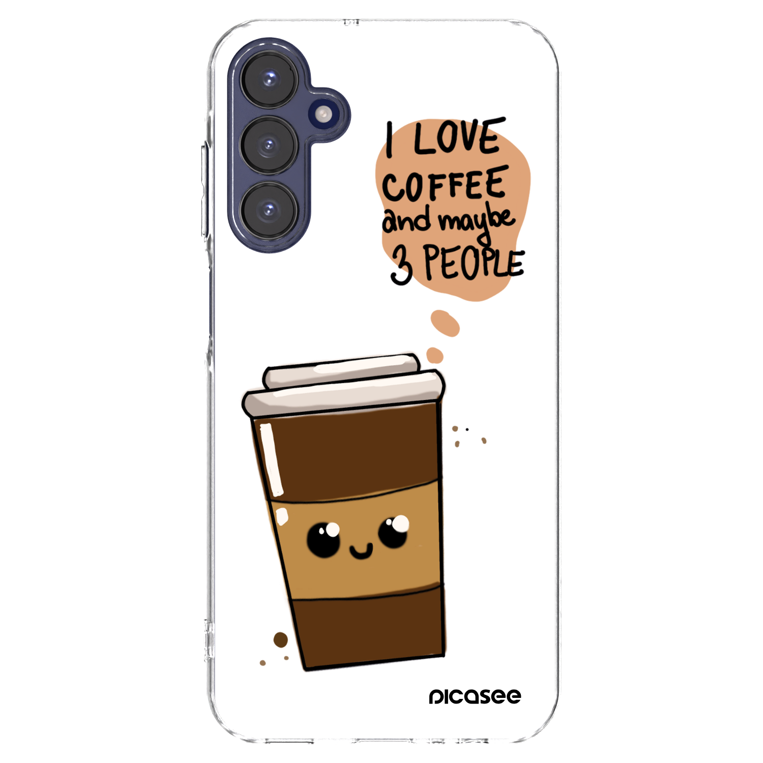 Picasee silikonska prozirna maskica za Samsung Galaxy A15 A155F 4G - Cute coffee