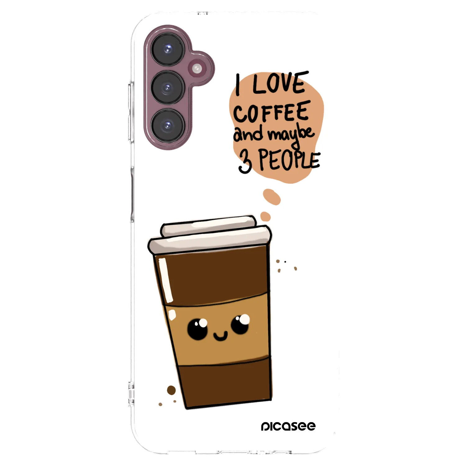 Picasee silikonska prozirna maskica za Samsung Galaxy A05s A057G - Cute coffee