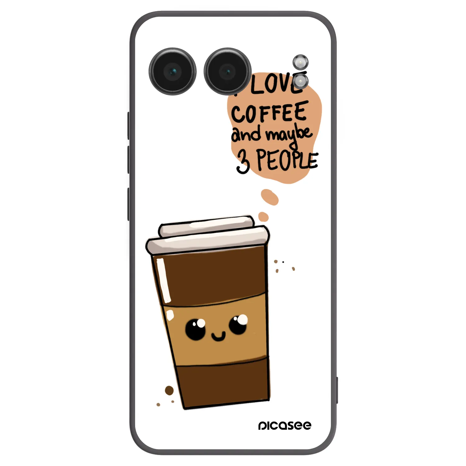 Picasee crna silikonska maskica za OnePlus Nord 4 - Cute coffee