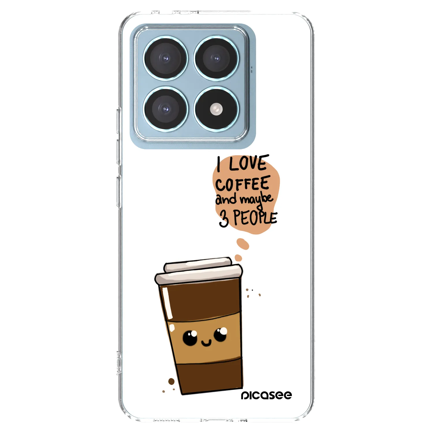 Picasee silikonska prozirna maskica za Xiaomi 14T Pro - Cute coffee
