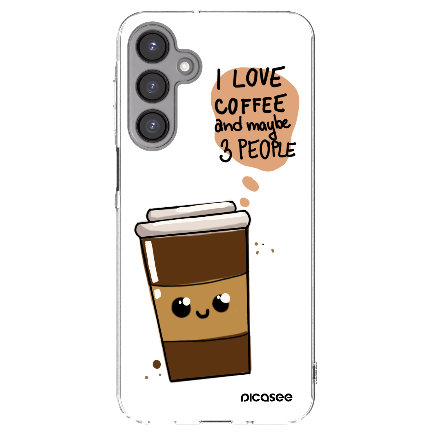 Picasee silikonska prozirna maskica za Samsung Galaxy A16 5G - Cute coffee