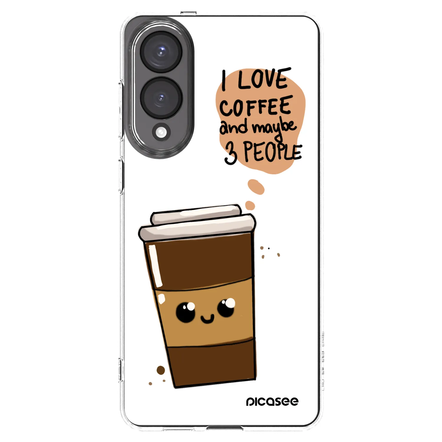 Picasee silikonska prozirna maskica za Samsung Galaxy S25 Edge 5G - Cute coffee