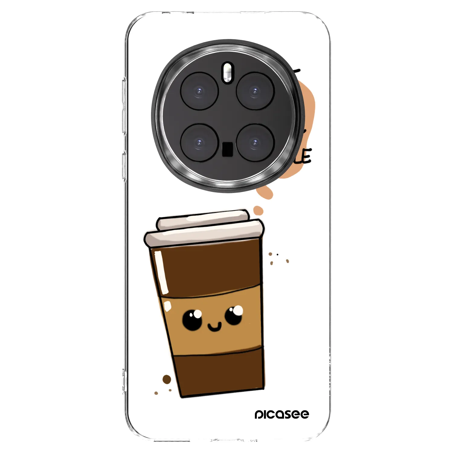 Picasee silikonska prozirna maskica za Honor Magic7 Pro 5G - Cute coffee