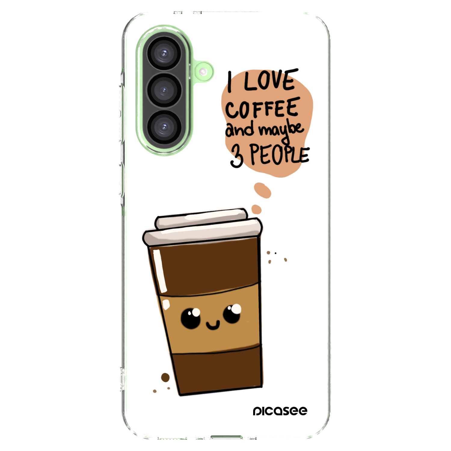 Picasee silikonska prozirna maskica za Samsung Galaxy A26 5G A266B - Cute coffee