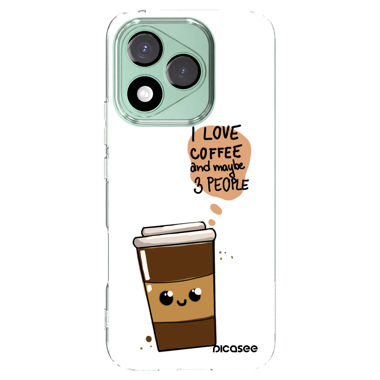 Picasee silikonska prozirna maskica za Honor 400 Lite 5G - Cute coffee