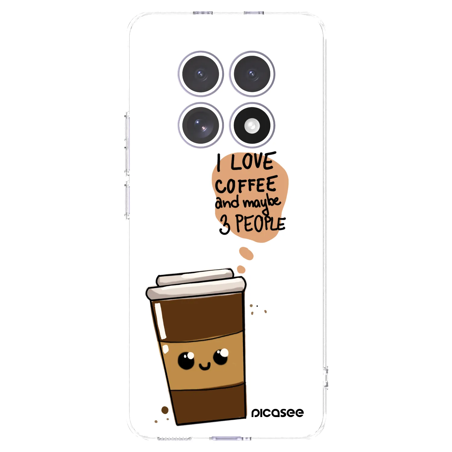 Picasee silikonska prozirna maskica za Xiaomi Redmi Note 15 - Cute coffee