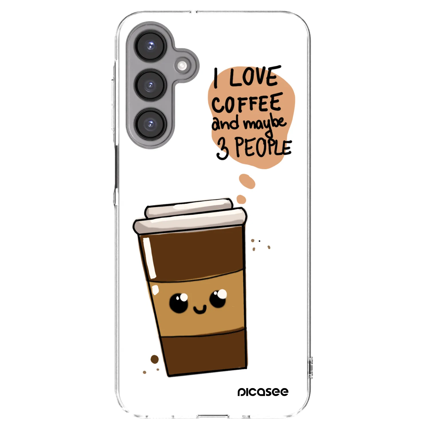 Picasee silikonska prozirna maskica za Samsung Galaxy A16 4G - Cute coffee