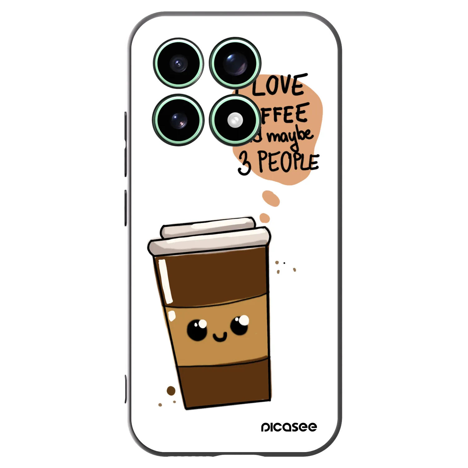 Picasee crna silikonska maskica za Xiaomi 17 - Cute coffee