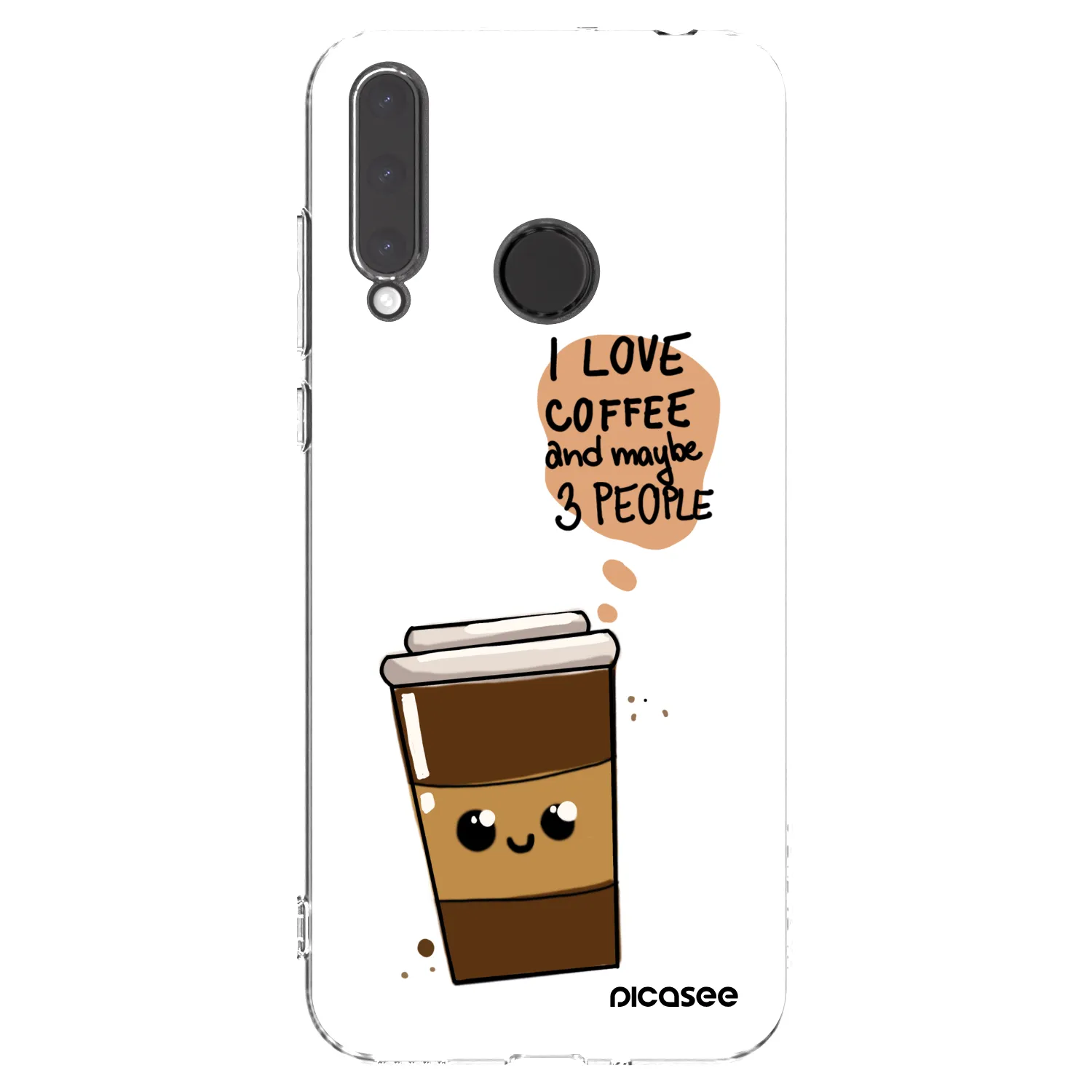 Picasee silikonska prozirna maskica za Honor 20 Lite - Cute coffee