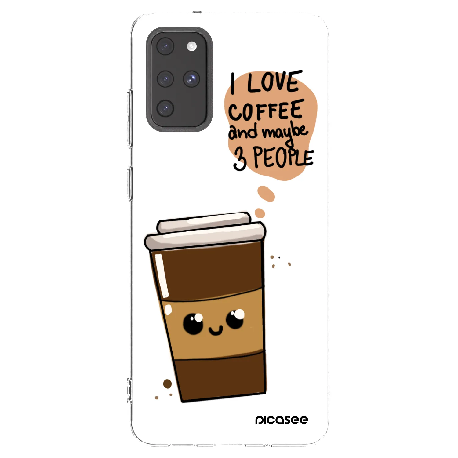 Picasee silikonska prozirna maskica za Samsung Galaxy S20+ G985F - Cute coffee