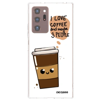Picasee silikonska prozirna maskica za Samsung Galaxy Note 20 Ultra - Cute coffee