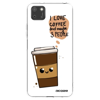 Picasee silikonska prozirna maskica za Huawei Y5P - Cute coffee