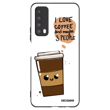 Picasee crna silikonska maskica za Huawei P Smart 2021 - Cute coffee