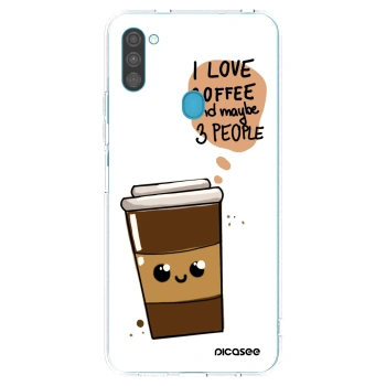 Picasee silikonska prozirna maskica za Samsung Galaxy M11 - Cute coffee