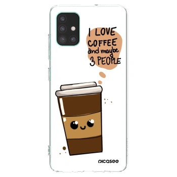 Picasee silikonska prozirna maskica za Samsung Galaxy M51 M515F - Cute coffee