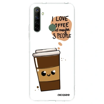 Picasee silikonska prozirna maskica za Realme 6i - Cute coffee