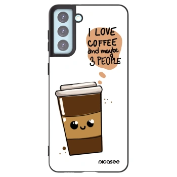 Picasee crna silikonska maskica za Samsung Galaxy S21+ 5G G996F - Cute coffee