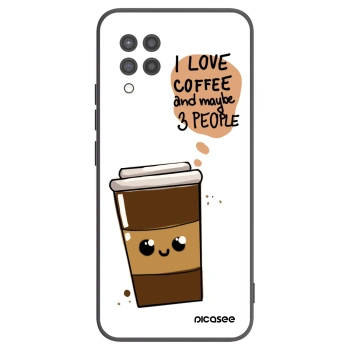 Picasee crna silikonska maskica za Samsung Galaxy A42 A426B - Cute coffee