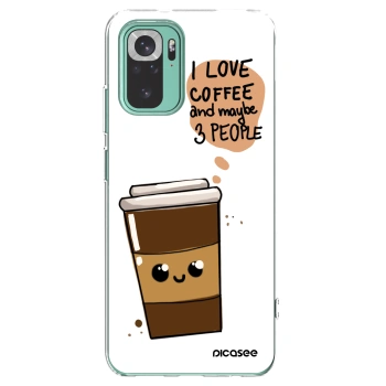 Picasee silikonska prozirna maskica za Xiaomi Redmi Note 10 Pro - Cute coffee