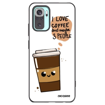 Picasee crna silikonska maskica za Xiaomi Redmi Note 10 Pro - Cute coffee