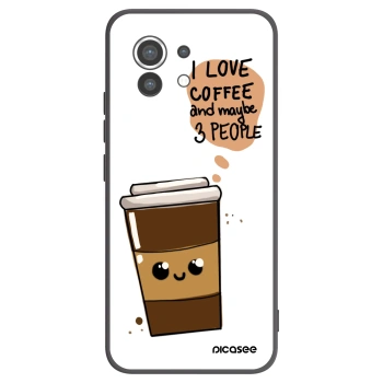 Picasee crna silikonska maskica za Xiaomi Mi 11 - Cute coffee