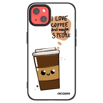 Picasee crna silikonska maskica za Apple iPhone 13 - Cute coffee