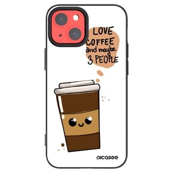 Picasee crna silikonska maskica za Apple iPhone 13 mini - Cute coffee