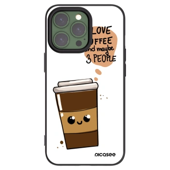 Picasee crna silikonska maskica za Apple iPhone 13 Pro - Cute coffee