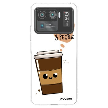 Picasee silikonska prozirna maskica za Xiaomi Mi 11 Ultra - Cute coffee