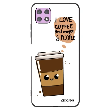 Picasee crna silikonska maskica za Samsung Galaxy A22 A226B 5G - Cute coffee