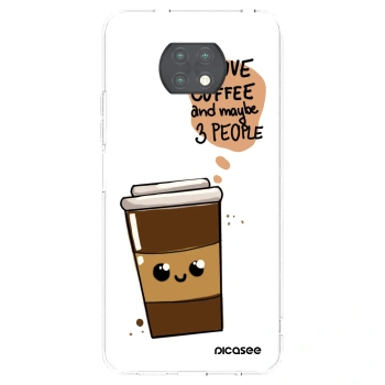 Picasee silikonska prozirna maskica za Xiaomi Redmi Note 9T - Cute coffee