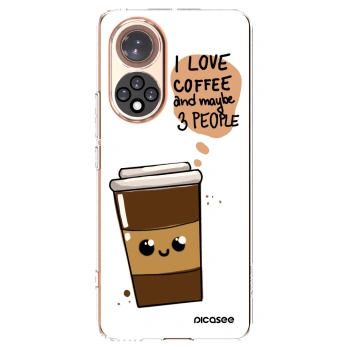Picasee silikonska prozirna maskica za Honor 50 5G - Cute coffee