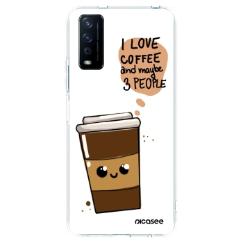 Picasee silikonska prozirna maskica za Vivo Y11s - Cute coffee