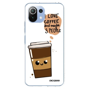 Picasee silikonska prozirna maskica za Xiaomi 11 Lite 5G NE - Cute coffee
