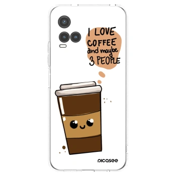Picasee silikonska prozirna maskica za Vivo Y33s - Cute coffee