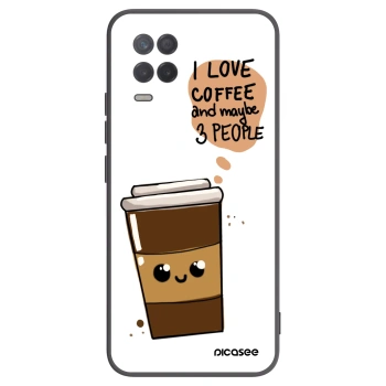 Picasee crna silikonska maskica za Realme 8 5G - Cute coffee
