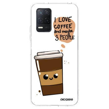 Picasee silikonska prozirna maskica za Realme 8 5G - Cute coffee
