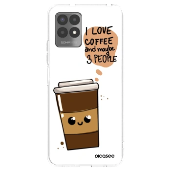Picasee silikonska prozirna maskica za Realme 8i - Cute coffee